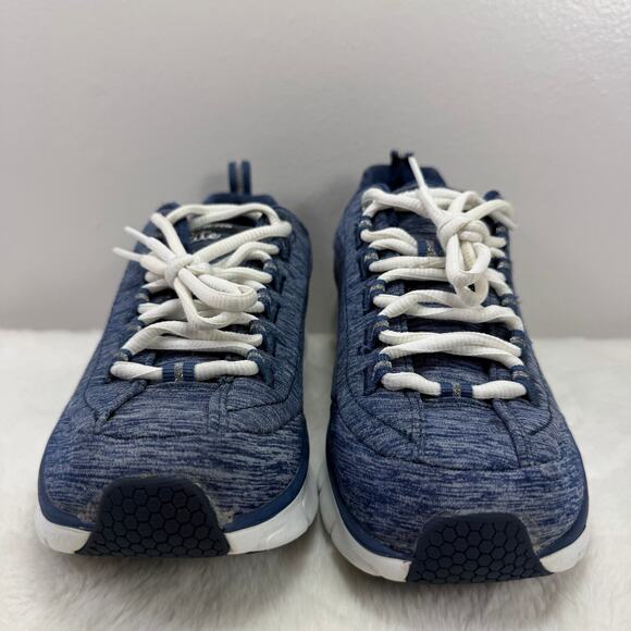 Skechers Flex Elite Navy Blue Knit Lace-Up Sneakers Women’s Size 7 - Picture 3 of 10